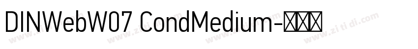 DINWebW07 CondMedium字体转换